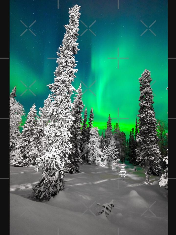 Northern Lights, Aurora Borealis Arctic Winter Alaska Classic T-Shirt