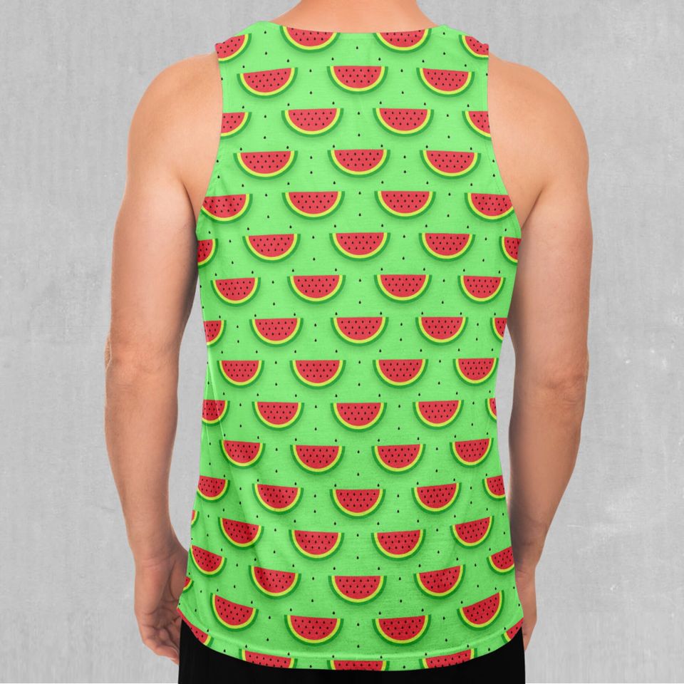 Watermelon Pattern Men's Tank Top Muscle Sleeveless Shirt
