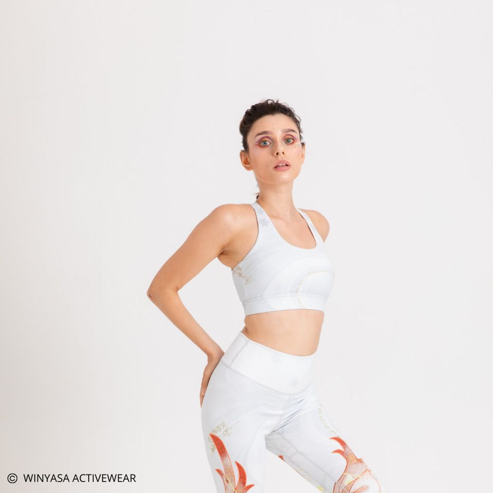 Winyasa Winter Silver reindeer bra