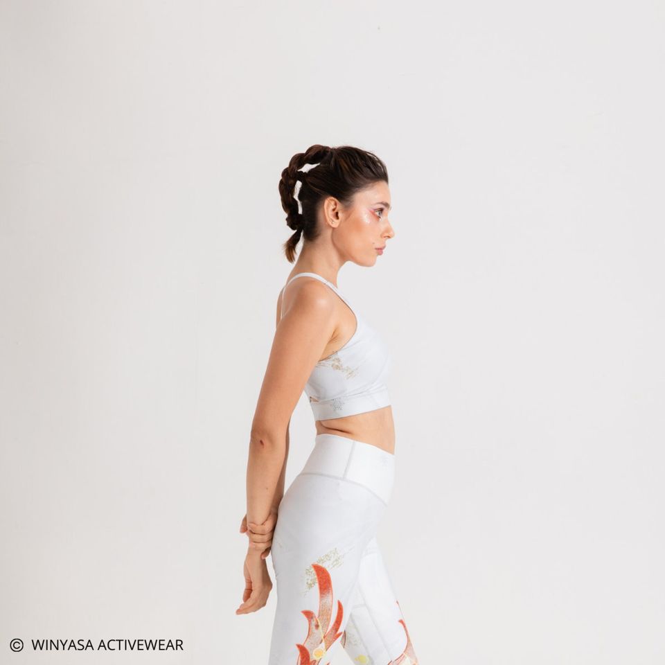 Winyasa Winter Silver reindeer bra