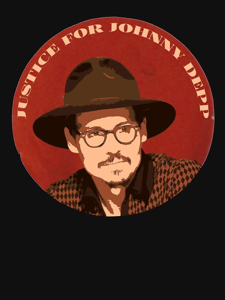 Justice for Johnny Depp Portrait | Hearsay Johnny Depp Racerback Tank Top