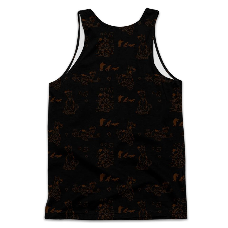 Scooby Doo Google Funny Quote Black Disney Cartoon 3D Tank Top