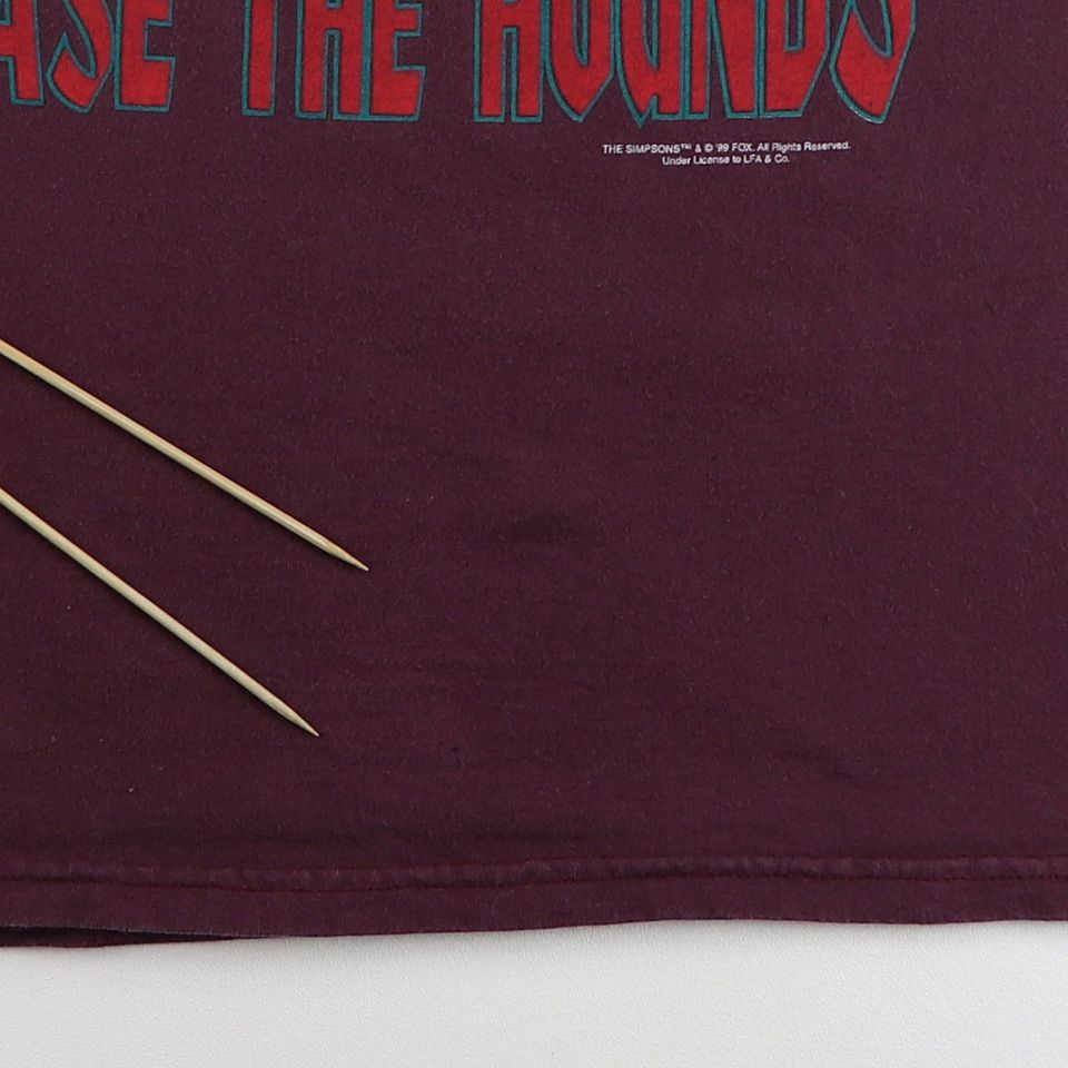 vintage 1999 The Simpsons C.M. Burns Release The Hounds Shirt