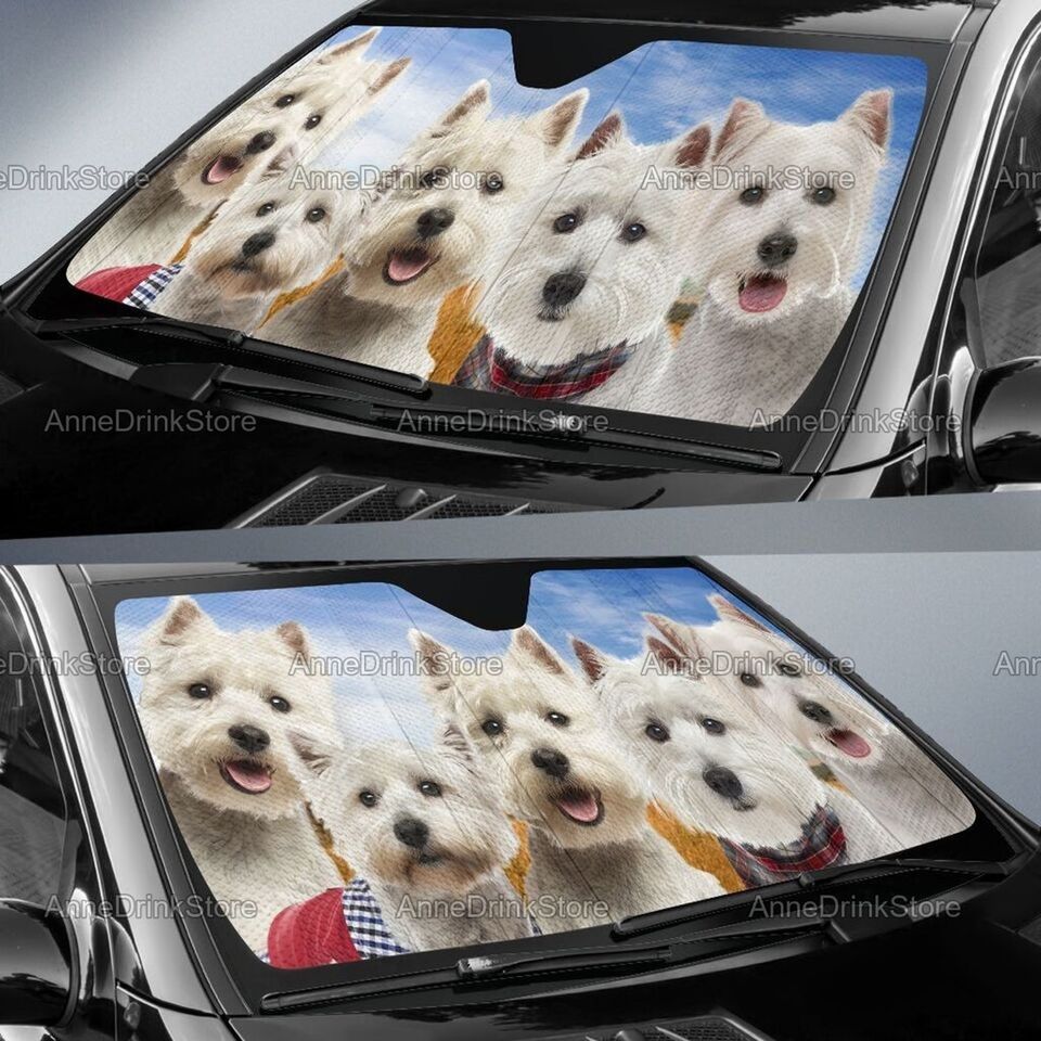 Westie Car Sunshade Dog Car Accessories