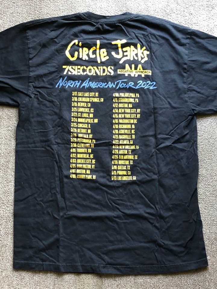 Circle Jerks new  2022 tour shirt