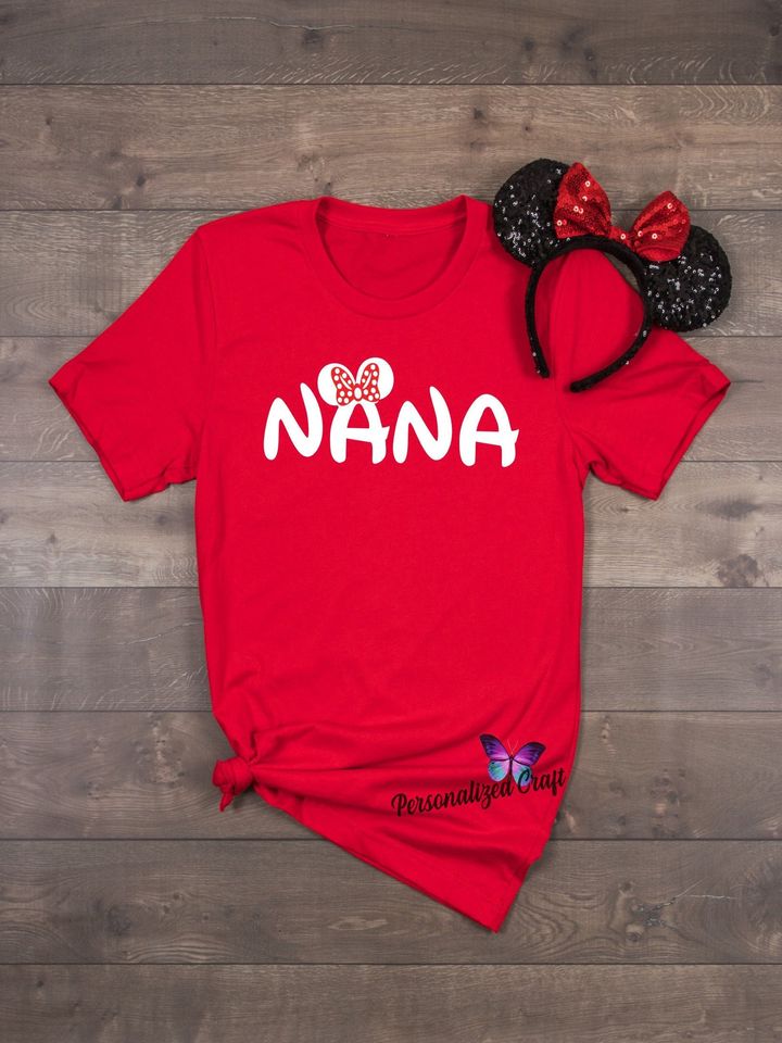 Disney NANA PAPA Mickey Mouse Minnie Mouse T-shirt,
