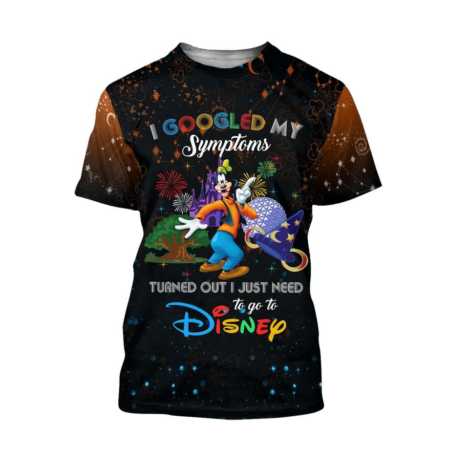 Goofy Dog Quotes Orange Black Pattern Disney Cartoon T-shirts