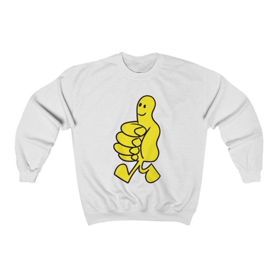 Yellow Smiley Face Who Cares Logo Rex Inspired Sweatshirt