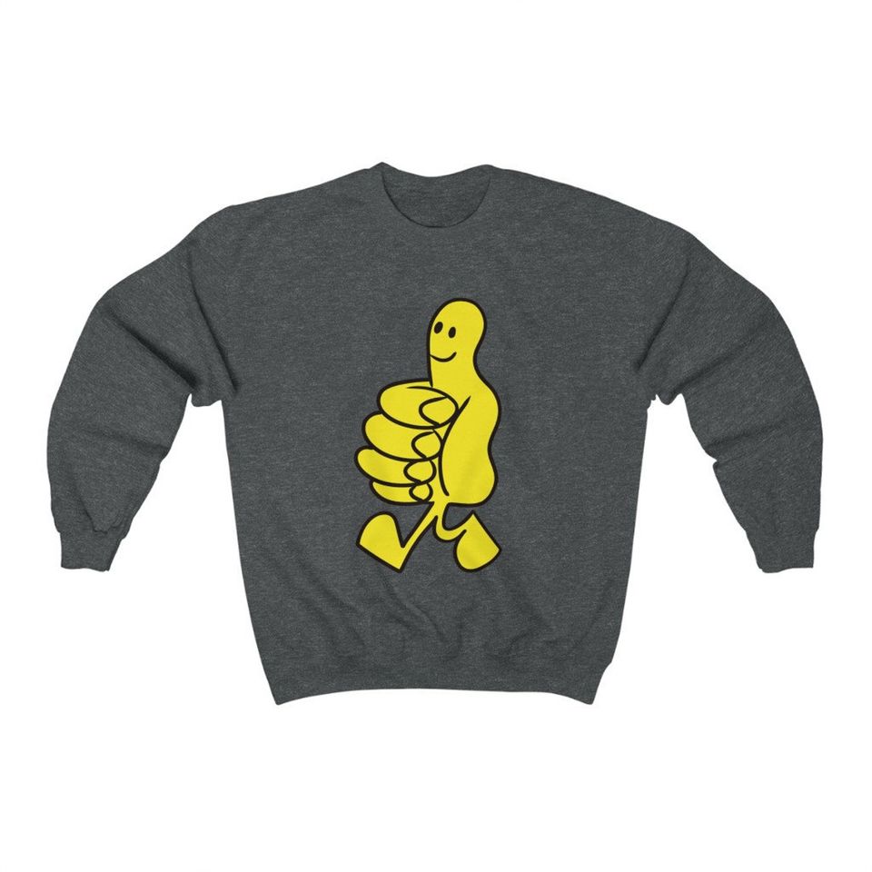 Yellow Smiley Face Who Cares Logo Rex Inspired Sweatshirt