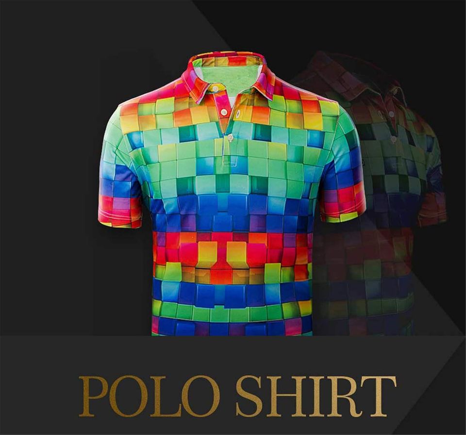 Pique Golf Shirts Turn Down Collared Polo T-Shirts