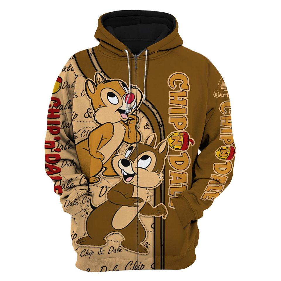 Chip And Dale Chipmunk | Disney 3D Hoodie