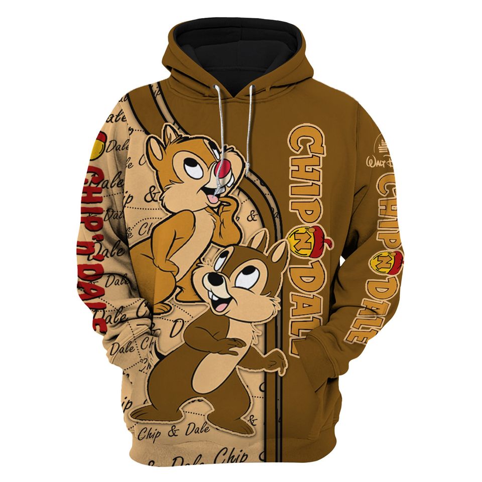 Chip And Dale Chipmunk | Disney 3D Hoodie