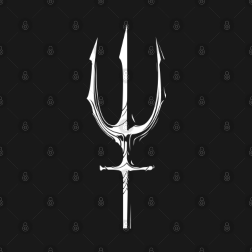 Aquaman Trident - White - Aquaman - T-Shirt