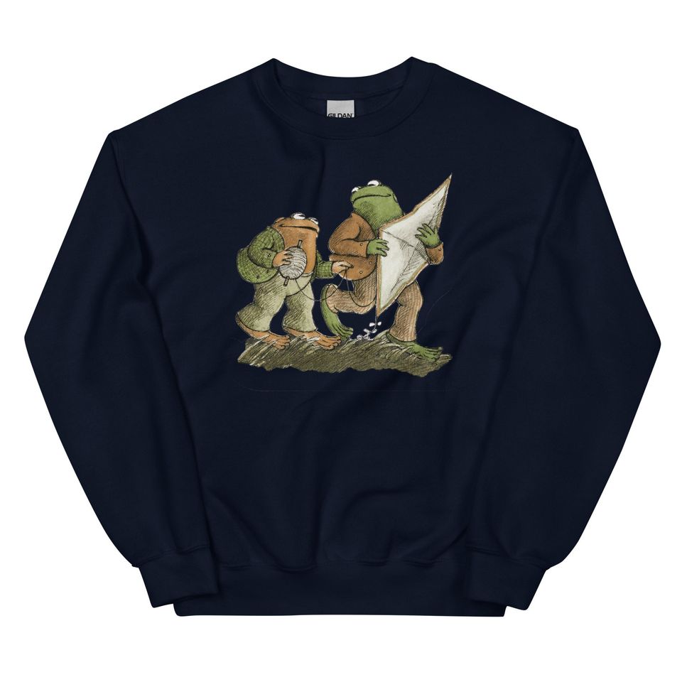 Frog and Toad Fly a Kite Sweatshirt, Frog and Toad Sweater, Frog and Toad