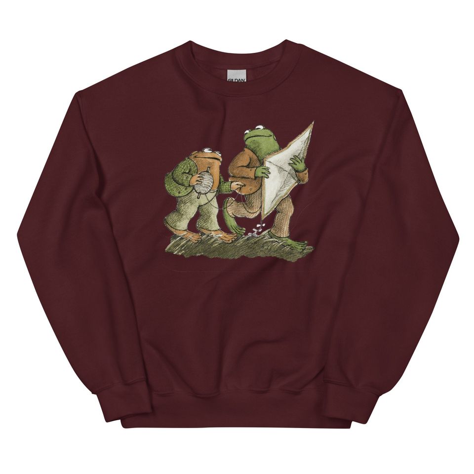Frog and Toad Fly a Kite Sweatshirt, Frog and Toad Sweater, Frog and Toad