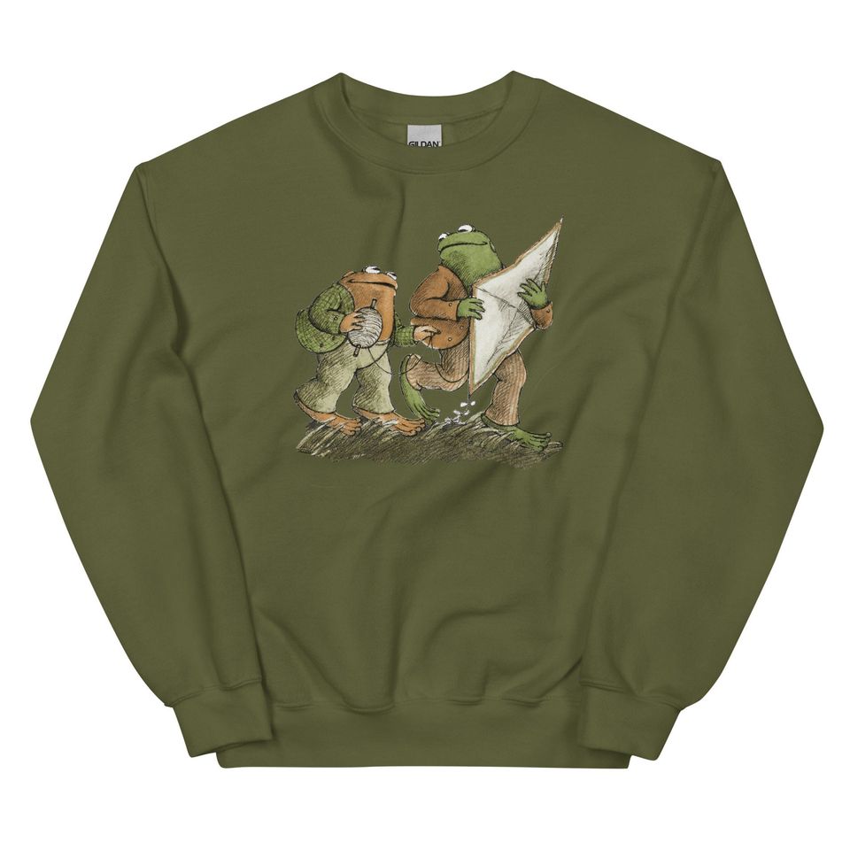 Frog and Toad Fly a Kite Sweatshirt, Frog and Toad Sweater, Frog and Toad