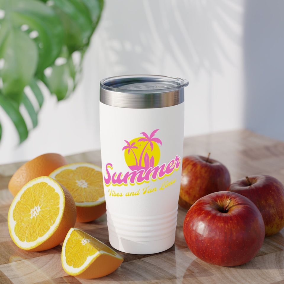 Summer Vibes and Tan Lines Tumbler, 20oz