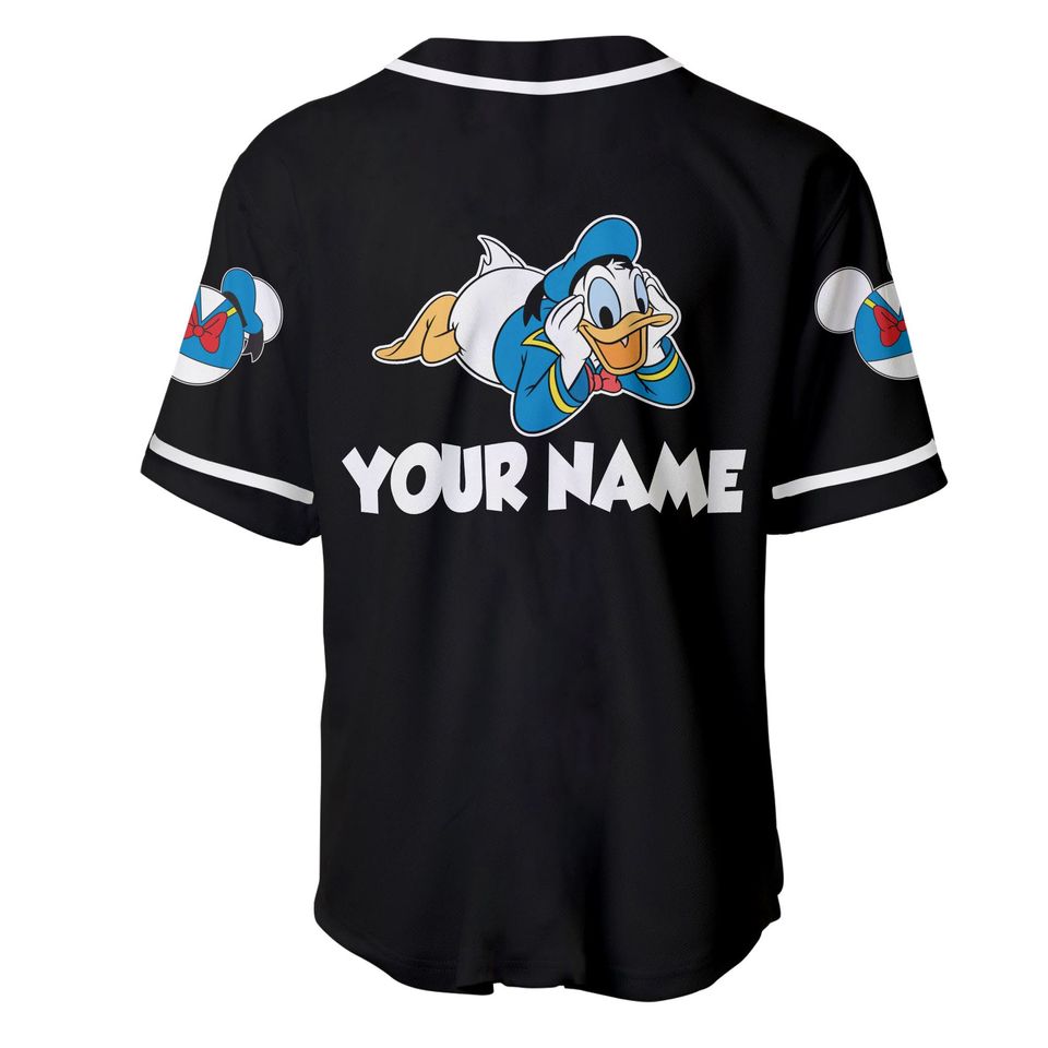 Blue Chilling Donald Duck Disney Custom Baseball Jersey
