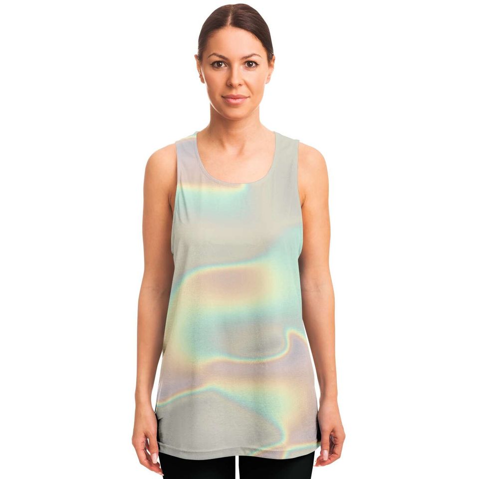 Ombre Holographic Cloud 3D Tank Top