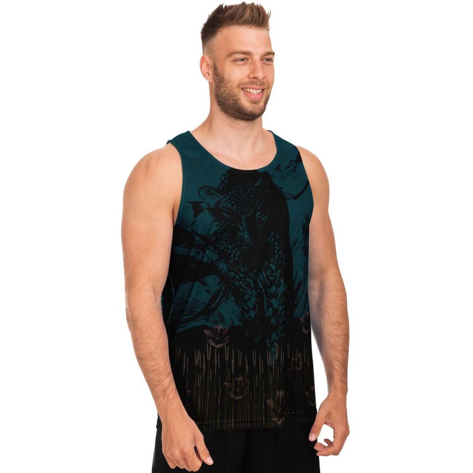 Abstract Leopard Forest 3D Tank Top