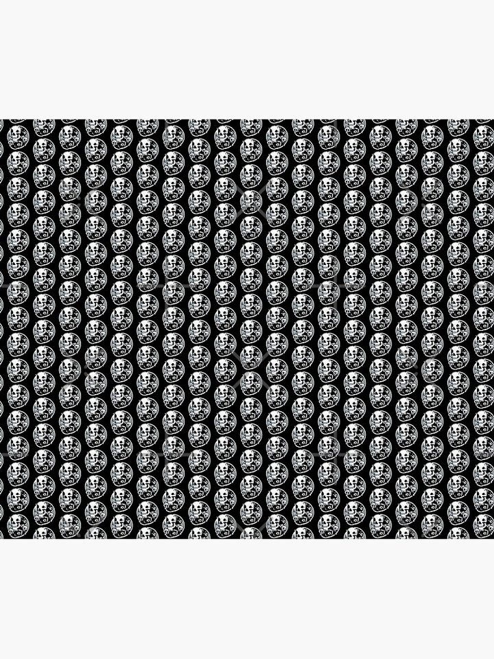 Skull Circle AI Assisted Art Duvet Cover