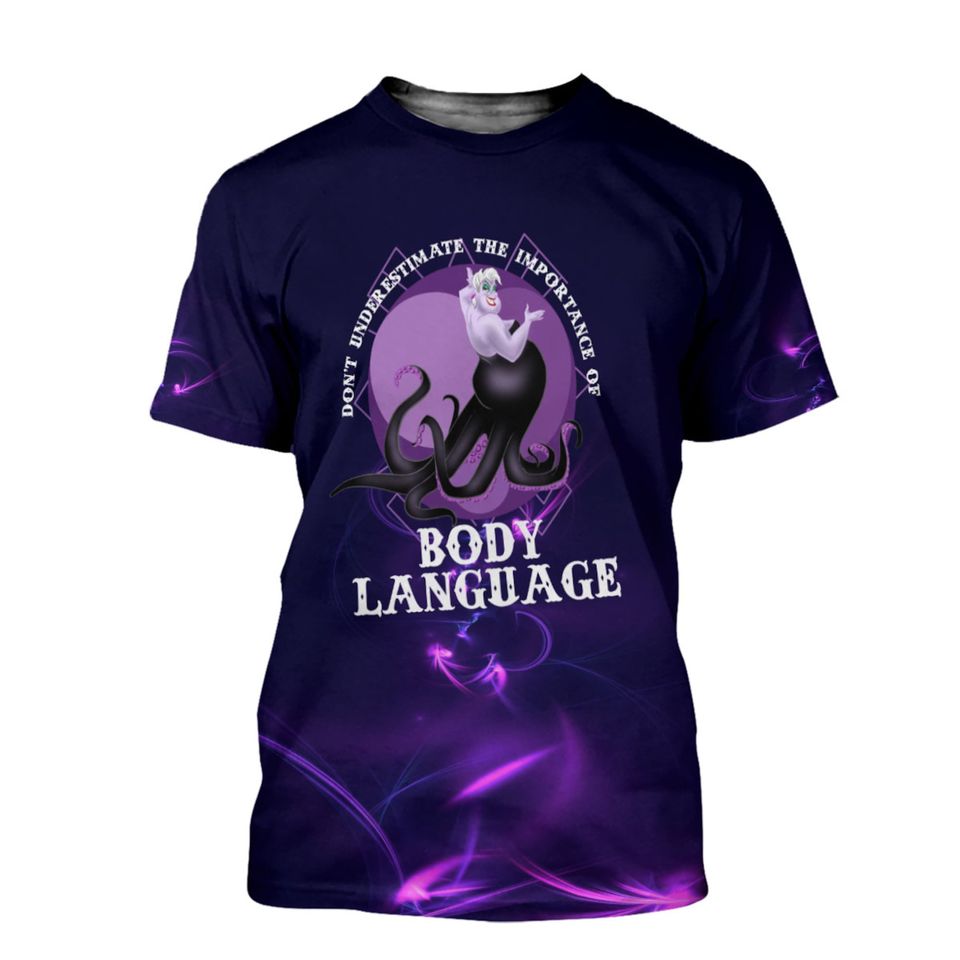 Villain Ursula Purple Quote Button Overalls Patterns Disney T-shirts