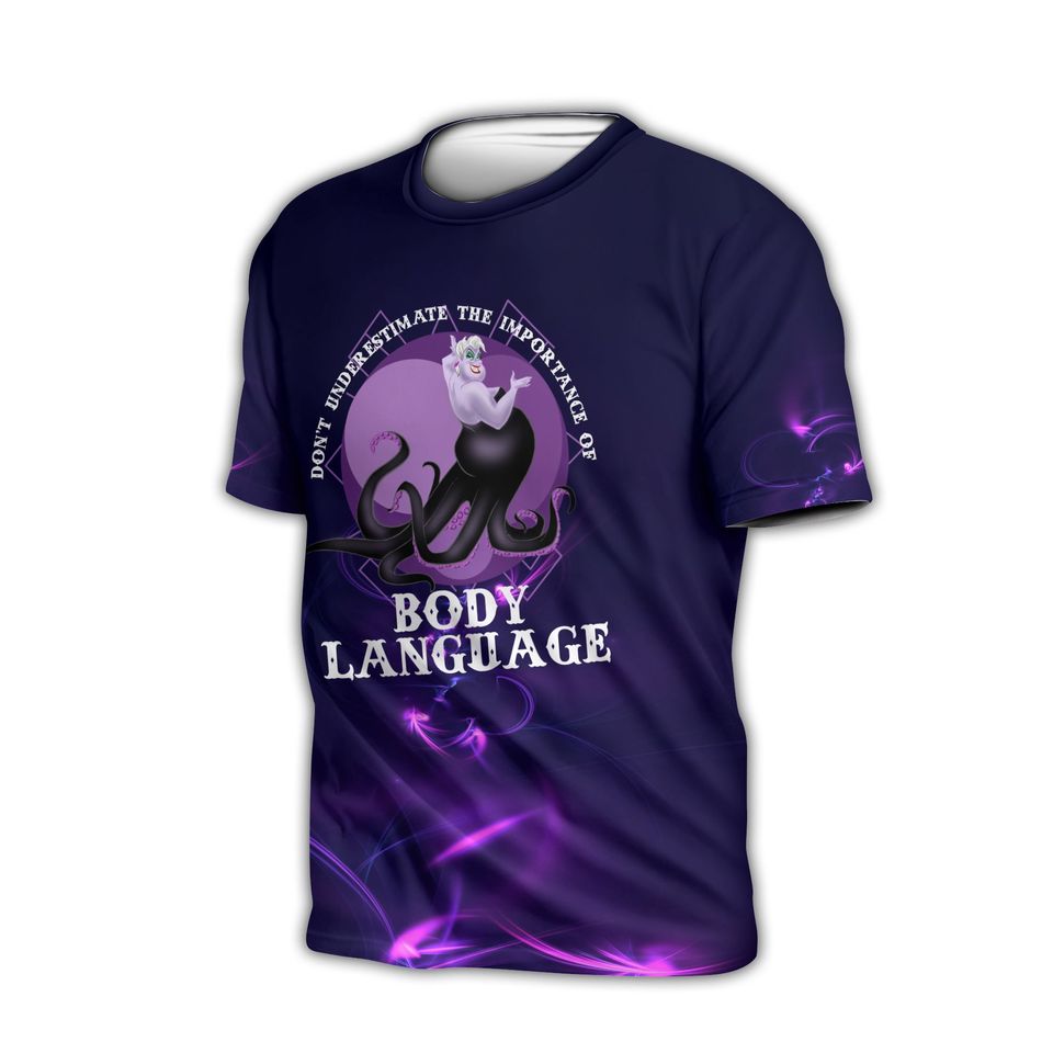 Villain Ursula Purple Quote Button Overalls Patterns Disney T-shirts