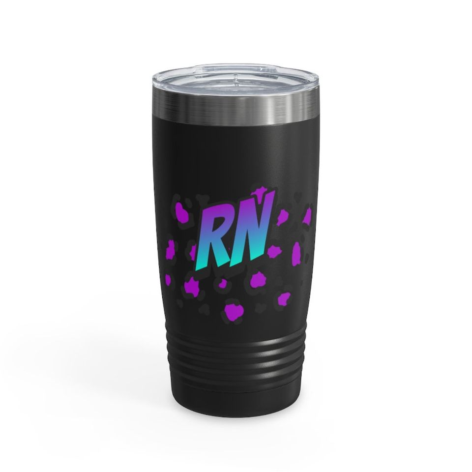 Colorful Purple Leopard RN Ringneck Tumbler, 20oz