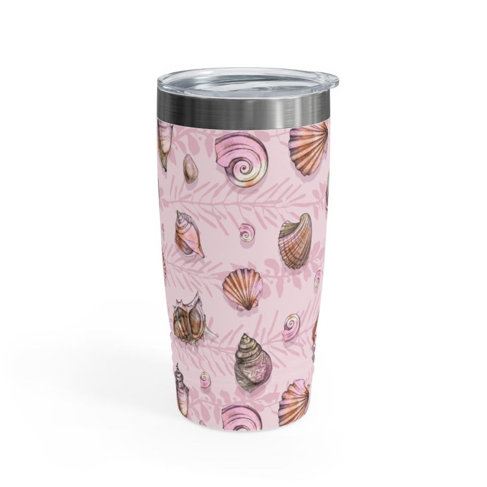 Pink Seashells Ringneck Tumbler, 20oz
