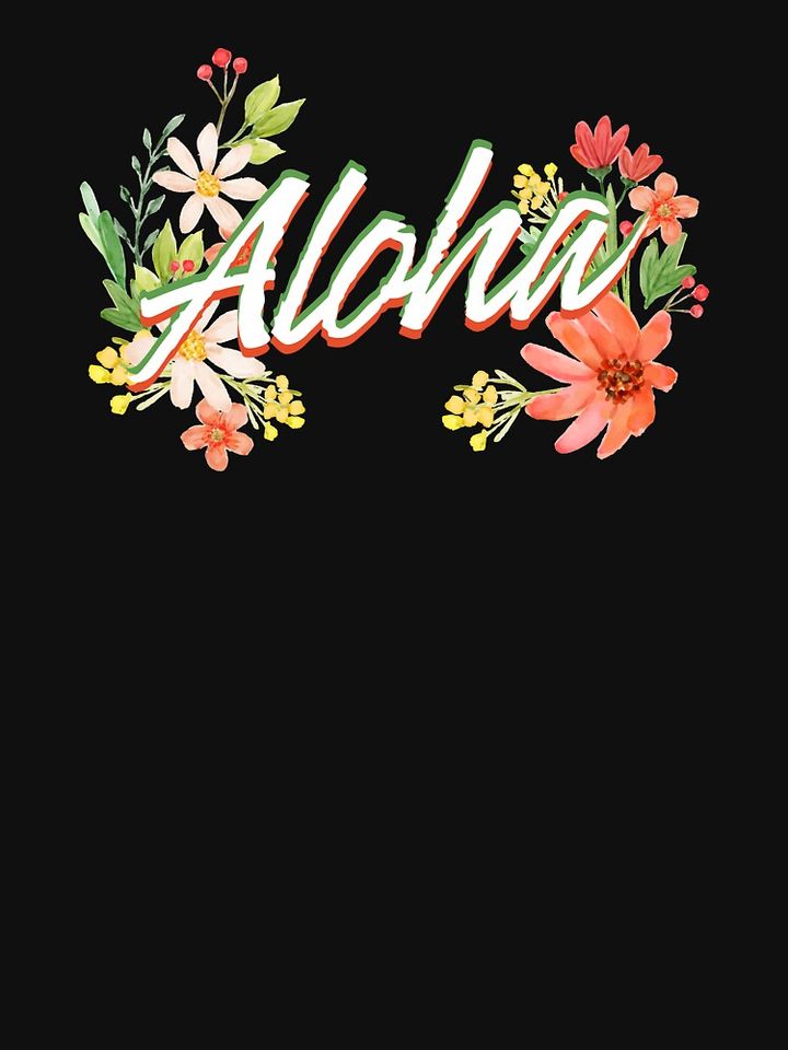 Luau Aloha Flowers Hawaiian Beach Tank Top