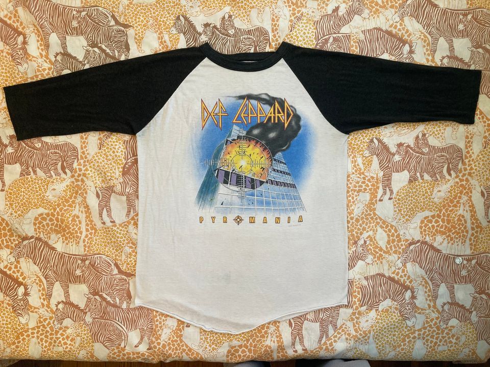 Original DEF LEPPARD 1983 Tour vintage baseball tee