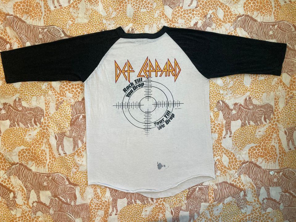 Original DEF LEPPARD 1983 Tour vintage baseball tee