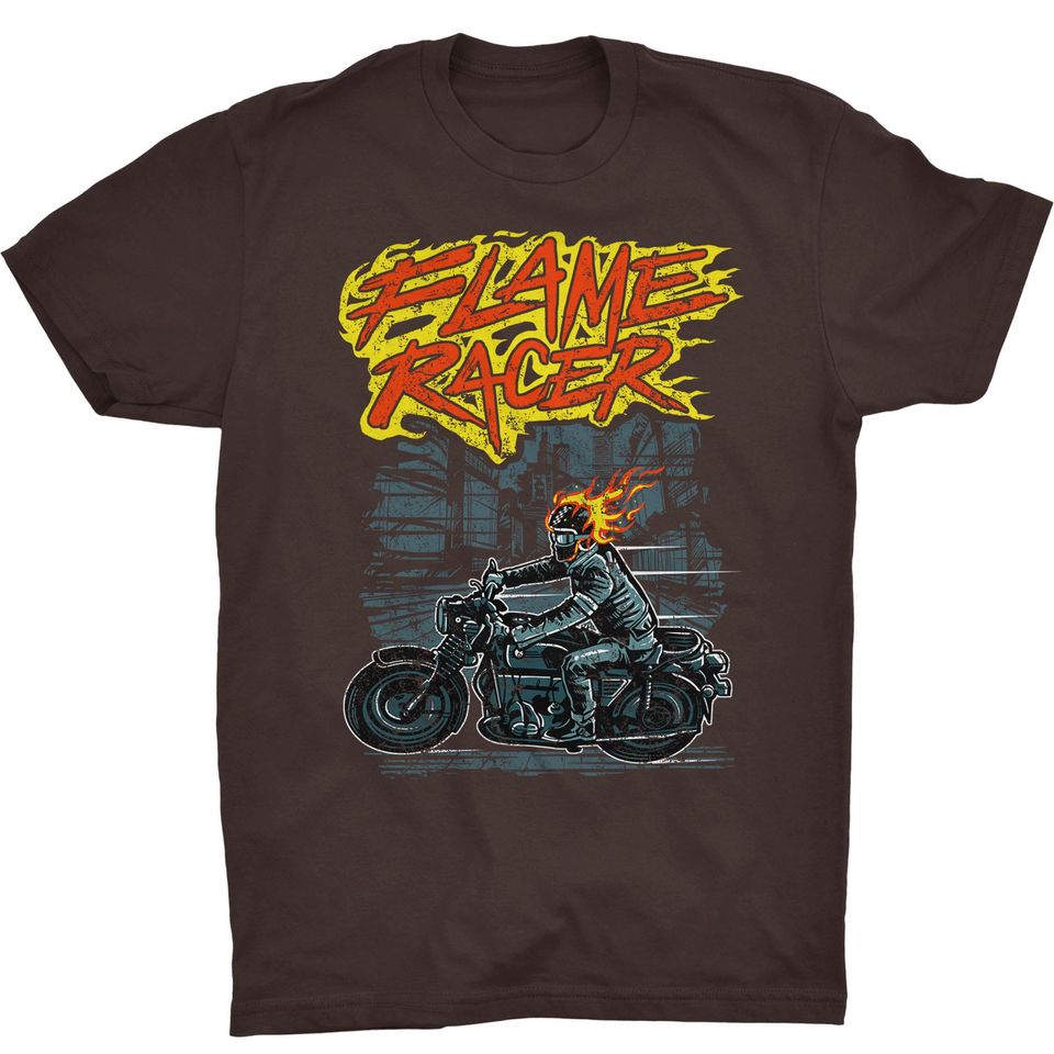 Flame Racer T-shirt Ghost Rider Motorbike