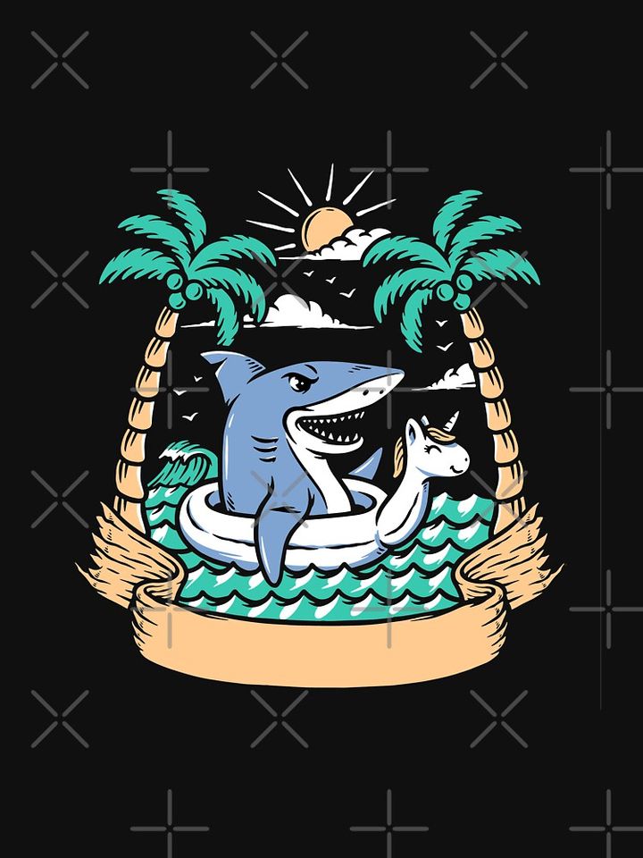 Sharks can’t swim Racerback Tank Top