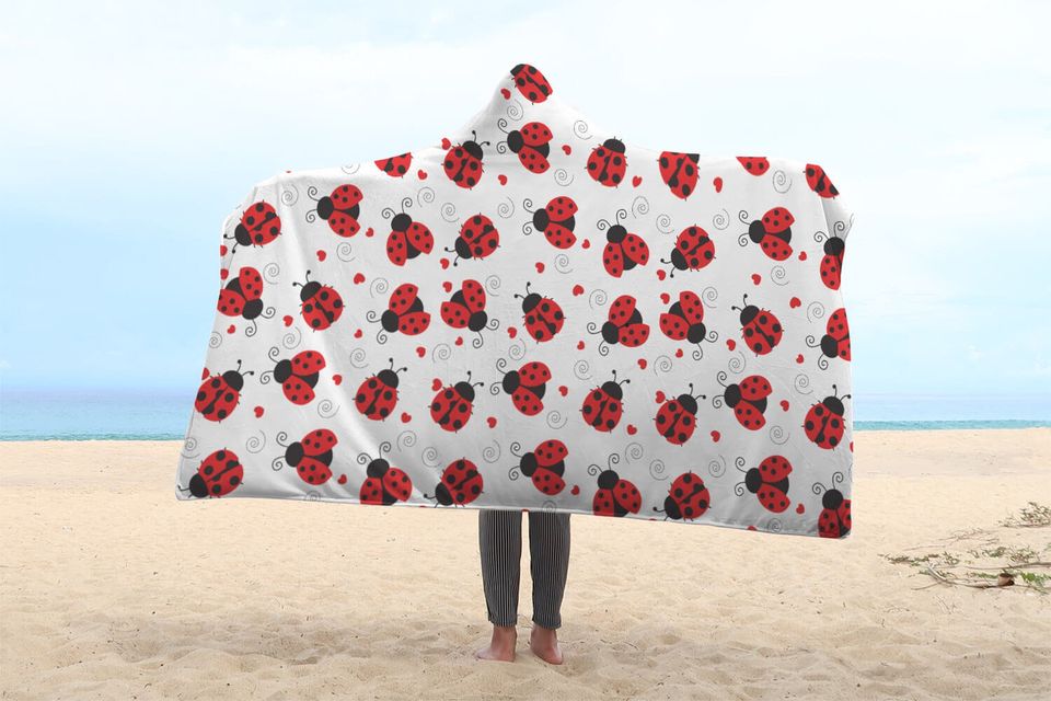 Ladybug Love Hooded Blanket