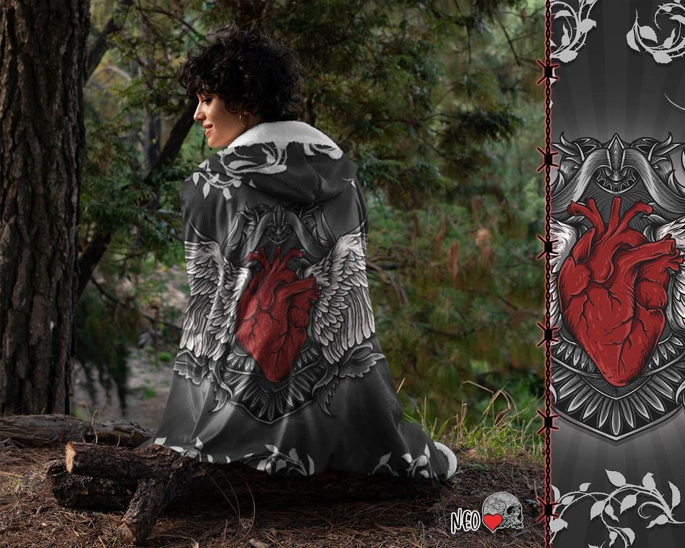 Love Through Pain Hooded Blanket