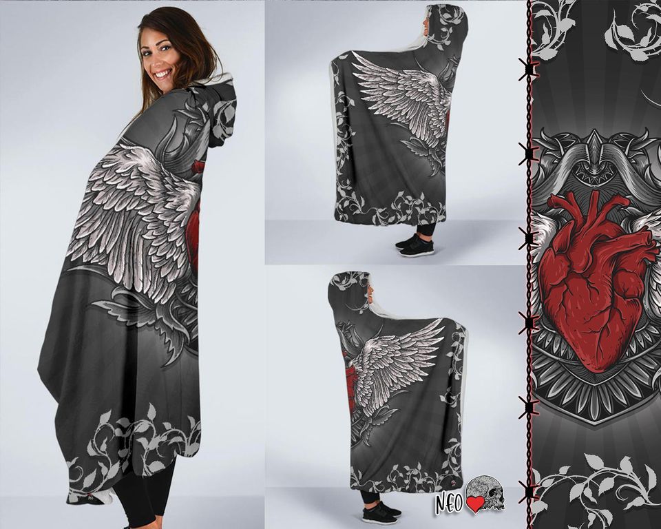 Love Through Pain Hooded Blanket