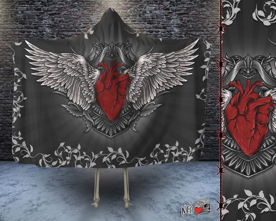 Love Through Pain Hooded Blanket