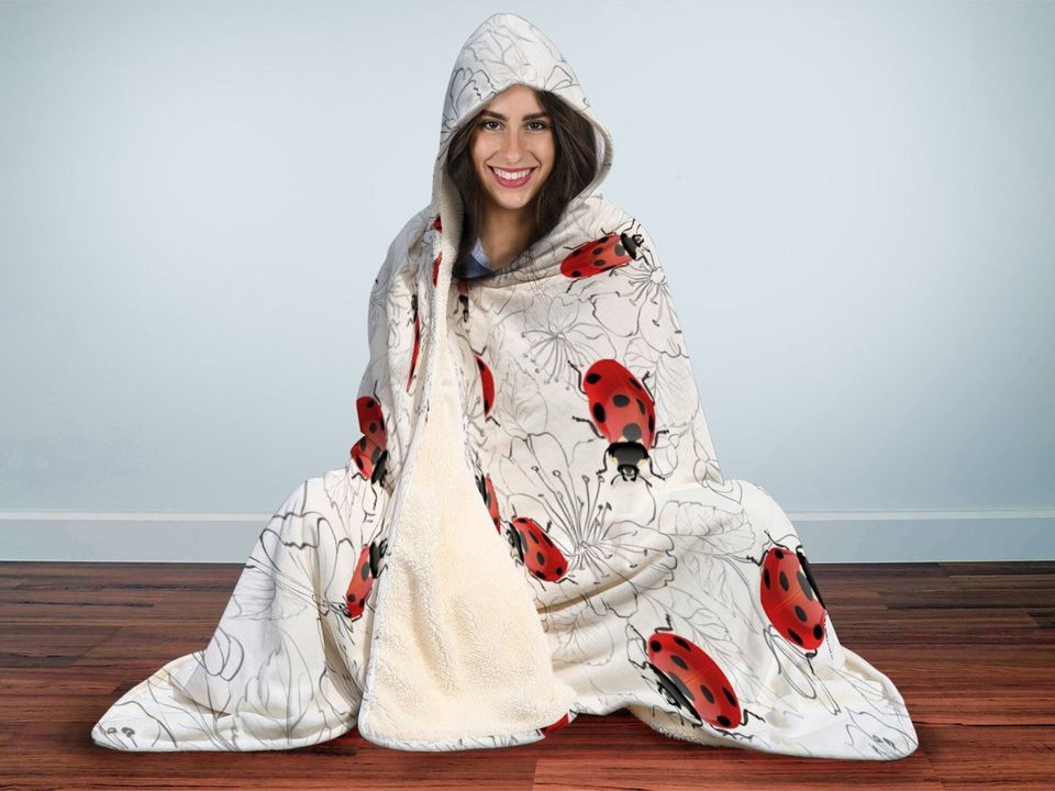 Ladybug Hooded Blanket