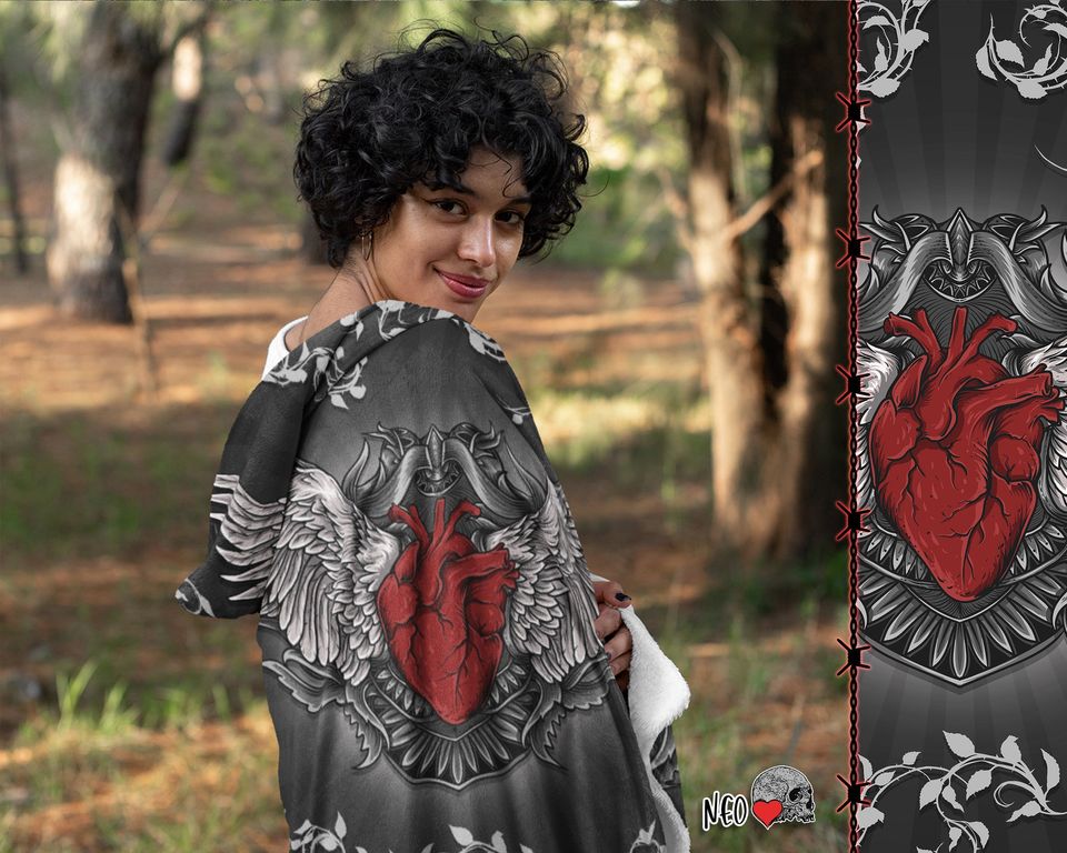 Love Through Pain Hooded Blanket