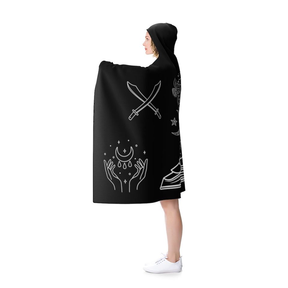 Fantasy book Hooded Blanket