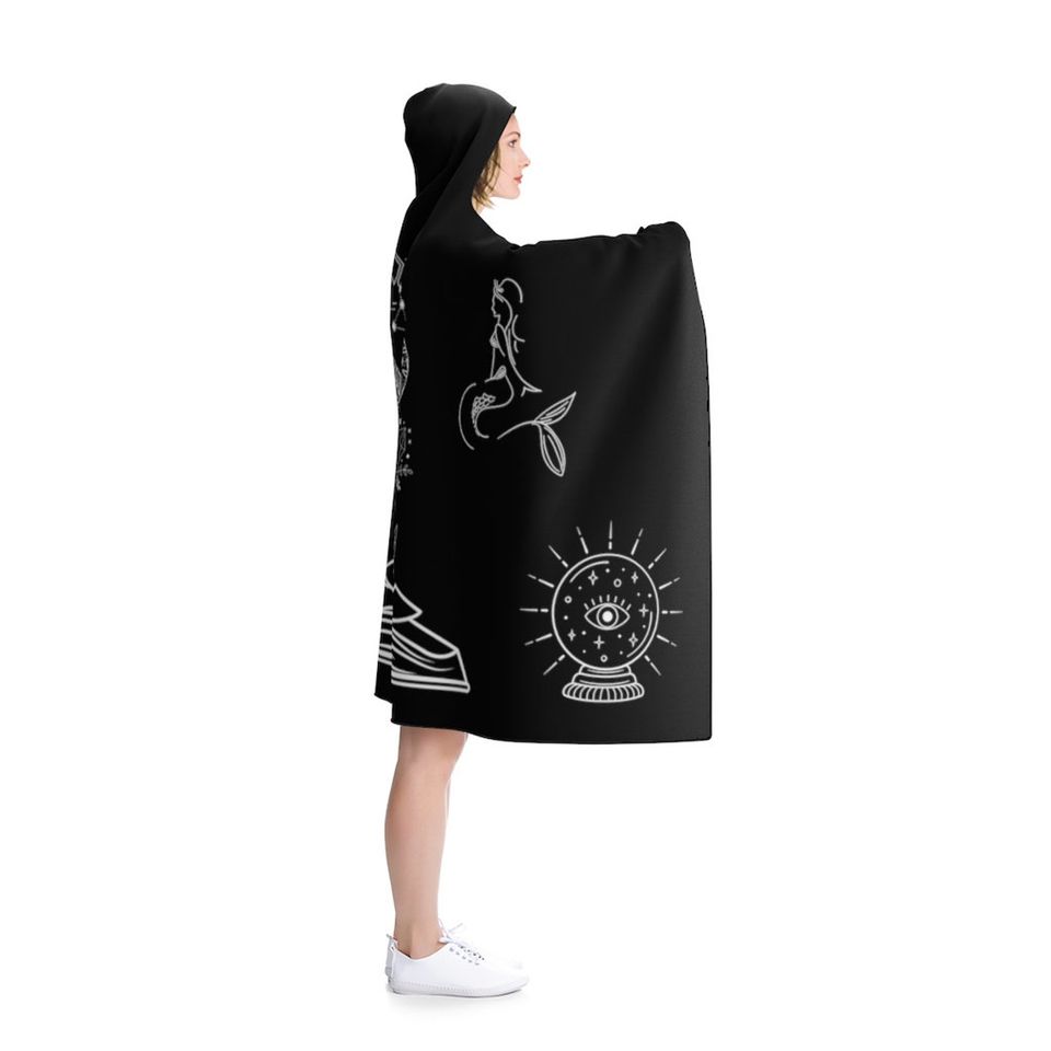 Fantasy book Hooded Blanket