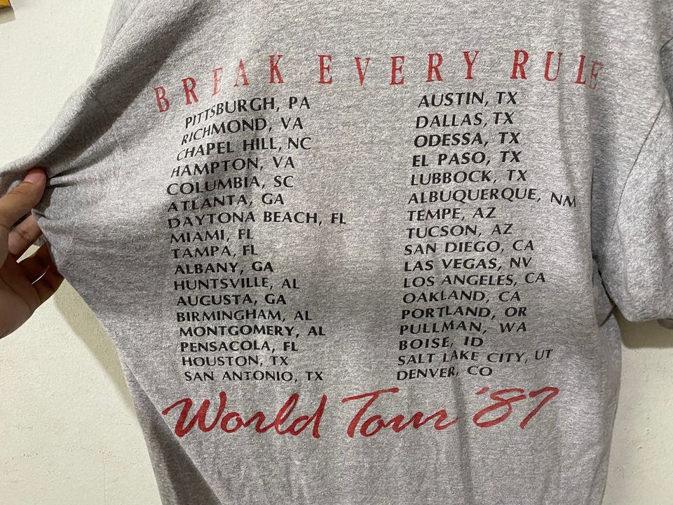 Vintage 1987 Tina Turner Break Every Rule Tour Shirt