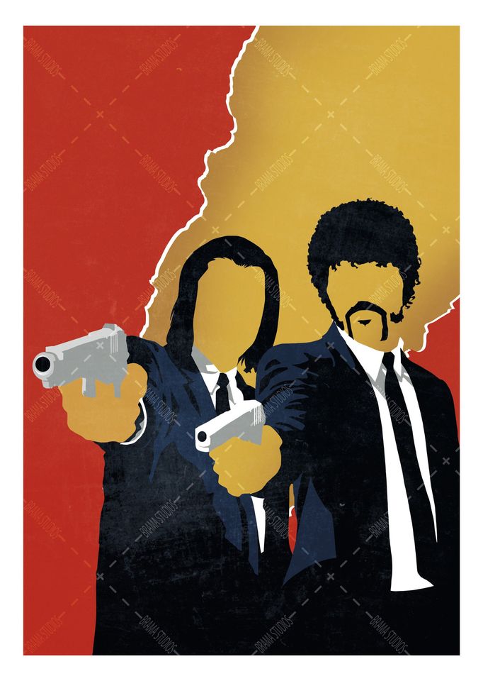 Pulp Fiction movie tribute poster