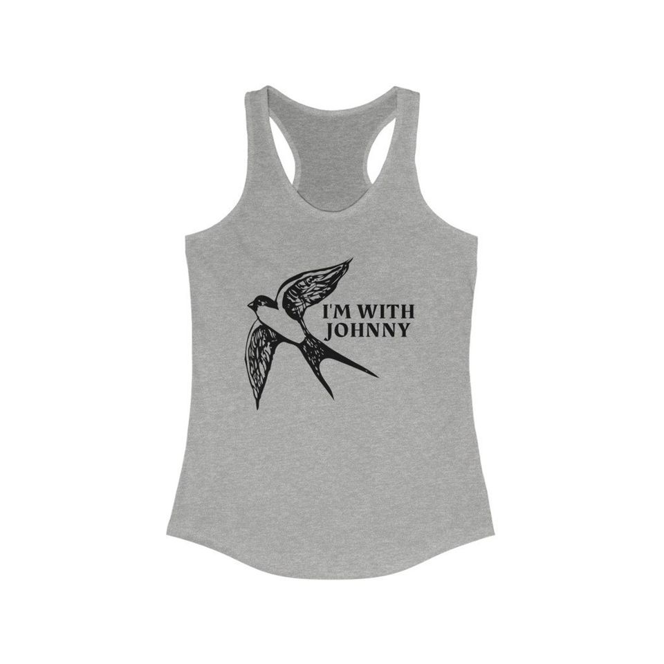 I'm with Johnny- Johnny Depp- Jack Sparrow Racerback Tank
