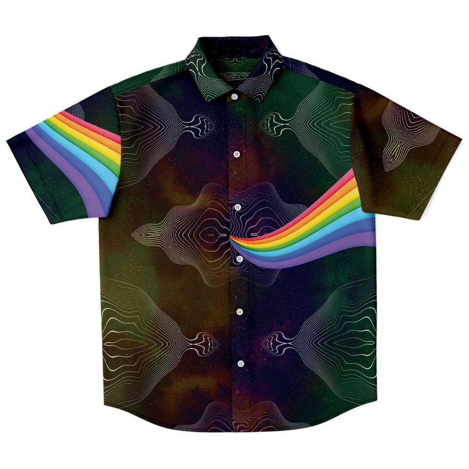 Electric Waves Ether Field Rainbow Hawaiian Shirt