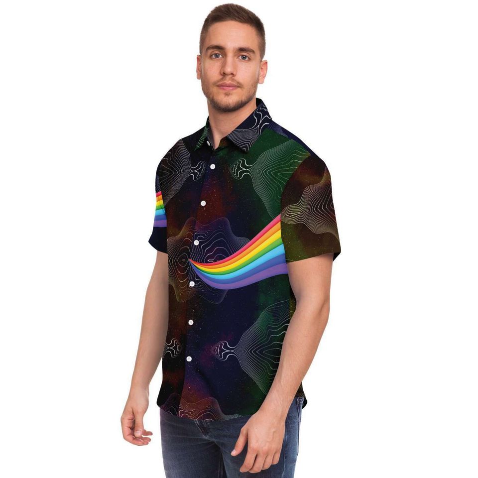 Electric Waves Ether Field Rainbow Hawaiian Shirt