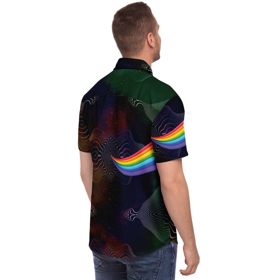 Electric Waves Ether Field Rainbow Hawaiian Shirt