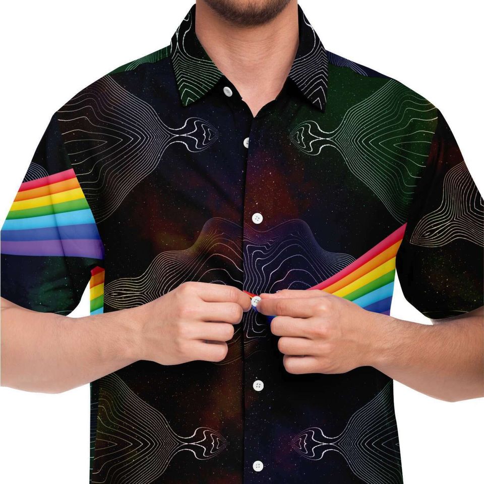 Electric Waves Ether Field Rainbow Hawaiian Shirt