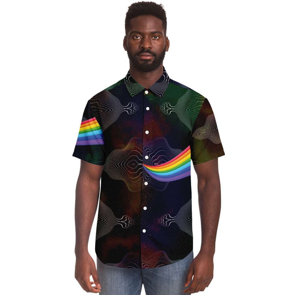 Electric Waves Ether Field Rainbow Hawaiian Shirt